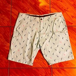 Flex waist flat front shorts